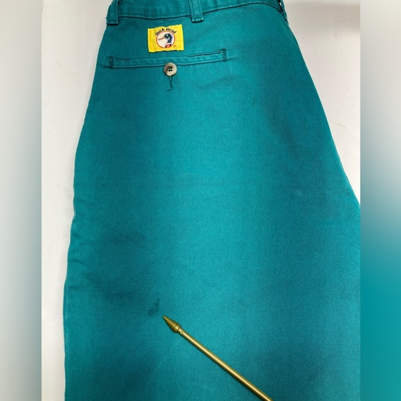 Duck Head Men’s Classic Pleated Cotton Shorts, Waist 38, Teal, Vintage - Picture 2 of 6